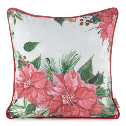 VIANOČNÁ DEKORAČNÁ OBLIEČKA NA VANKÚŠ JINGLE 45X45 CM VZOROVANÁ