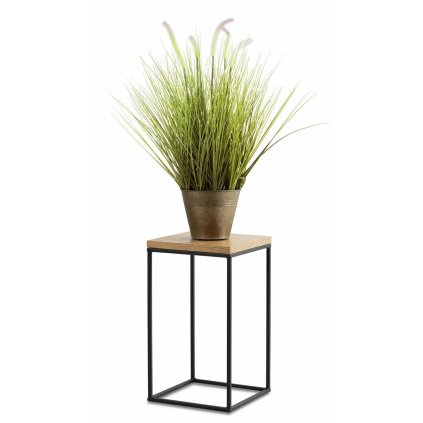STOJAN NA KVETINÁČ BASICLOFT 40X24X24 CM ČIERNA/HNEDÁ