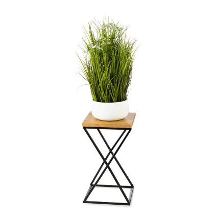 STOJAN NA KVETINÁČ LOFT6 40X24X24 CM ČIERNA/HNEDÁ