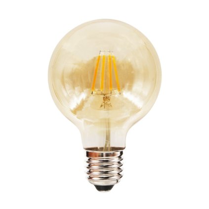 Dekoračná LED žiarovka E27 teplá 2700k 6w 700 lm jantárová