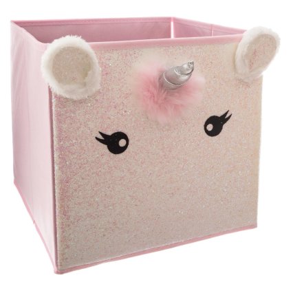 Úložný box Unicorn, 29x29x29 cm, ružová