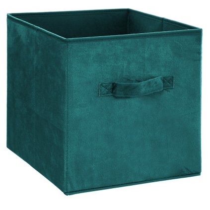 3560238663349 pojemnik tekstylny 31x31 cm green welur