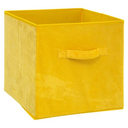 3560238663363 pojemnik tekstylny 31x31 cm yellow welur