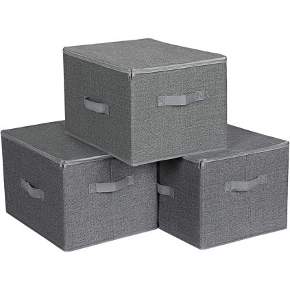 Úložný box Easy, sada 3ks, 30x25x40 cm, šedá