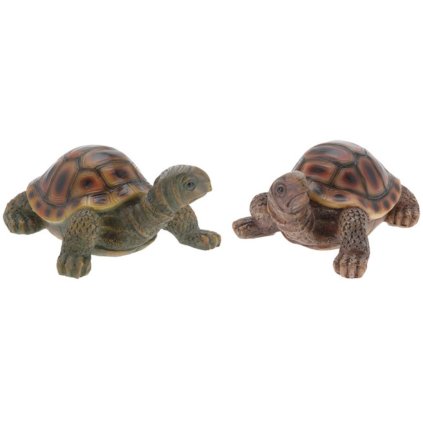 Záhradná figúrka z polistone Turtles, sada 2ks, 10x12,5 cm, viacfarebná