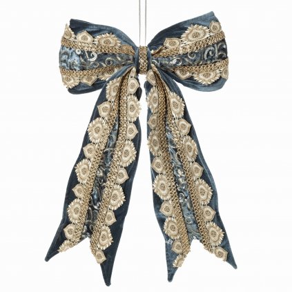 VIANOČNÁ DEKORÁCIA BOW SADA 6KS 45x32 CM VIACFAREBNÁ
