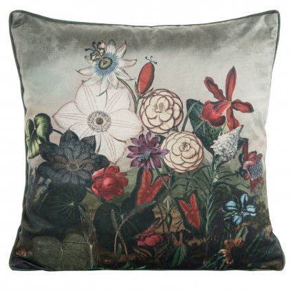 DEKORAČNÁ OBLIEČKA NA VANKÚŠ VELVET 45X45 CM KVETY