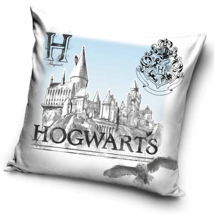 DETSKÁ DEKORAČNÁ OBLIEČKA NA VANKÚŠ HARRY POTTER 40X40 CM VZOROVANÁ