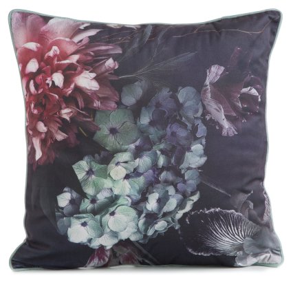 DEKORAČNÁ OBLIEČKA NA VANKÚŠ VELVET 131 45X45 CM KVETY