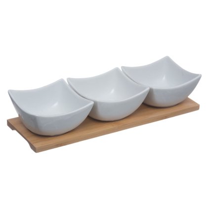 Porcelánová servírovacia miska Trio 30x10x6 cm sada 3ks