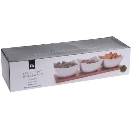 Keramická servírovacia miska Triple 30x10x6 cm sada 3ks