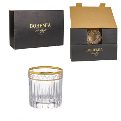 BOHEMIA PRESTIGE DORATO POHÁR NA WHISKY 360ML SADA 6 KS
