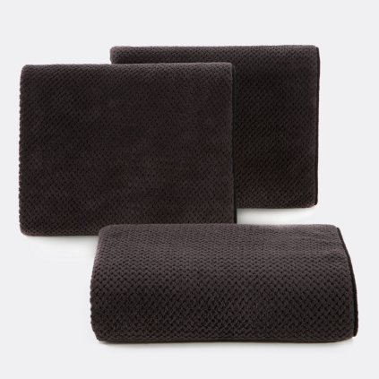 RÝCHLOSCHNÚCI UTERÁK Z MIKROVLÁKNA ZOE1 SADA 6KS 50X90 CM ČIERNA