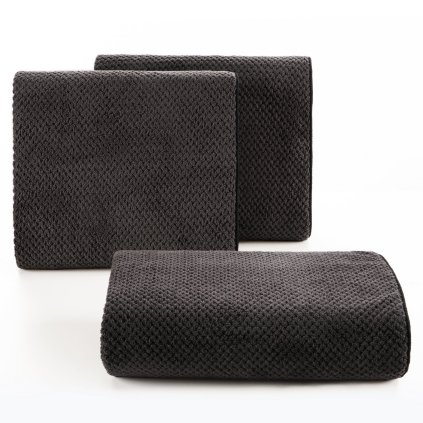 RÝCHLOSCHNÚCI UTERÁK Z MIKROVLÁKNA ZOE1 SADA 3KS 70X140 CM TMAVOSIVÁ