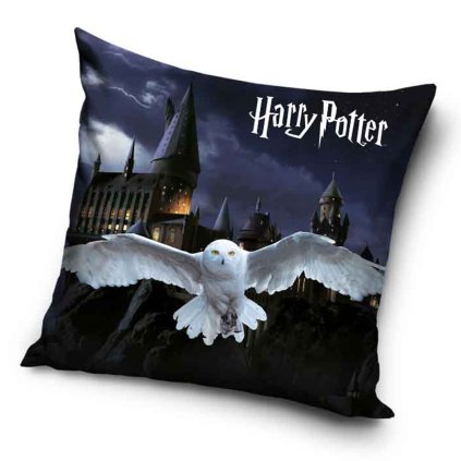 DETSKÝ DEKORAČNÝ VANKÚŠ HARRY POTTER 40X40 CM VZOROVANÁ