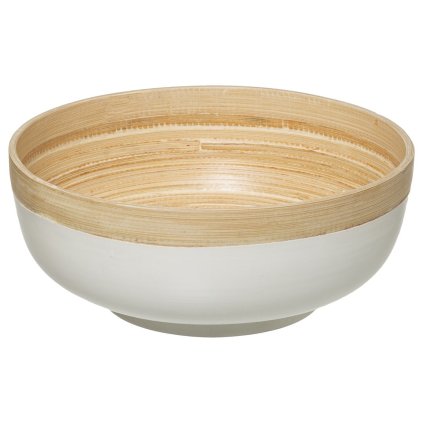 Drevená misa Bamb 1500 ml biela