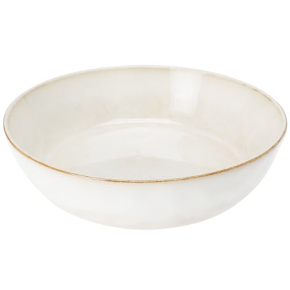 Kameninový hlboký tanier Sia, (fi) 20,5 cm, krémový