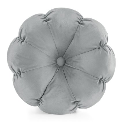 DEKORAČNÝ VANKÚŠ FLOWER41 37X37 CM STRIEBORNÁ