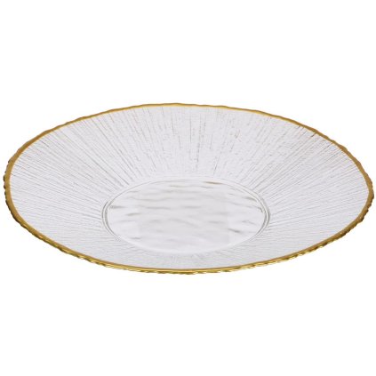 Sklenený tanier Mia (fi), 21 cm, biely