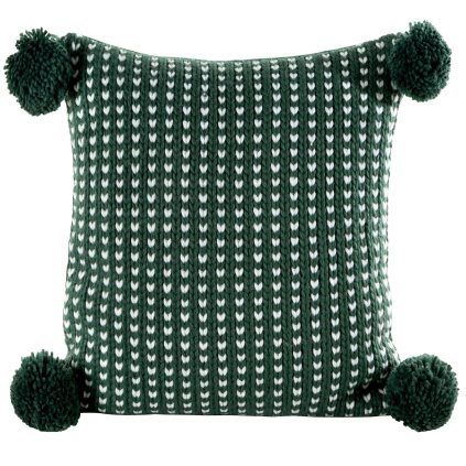 VIANOČNÁ DEKORAČNÁ OBLIEČKA NA VANKÚŠ SWEATER 45X45 CM ZELENÁ