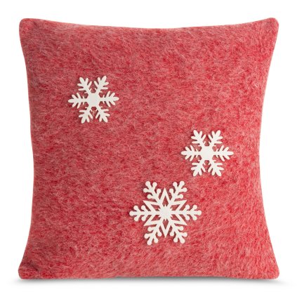 VIANOČNÁ DEKORAČNÁ OBLIEČKA NA VANKÚŠ SNOWFLAKE4 40X40 CM VZOROVANÁ