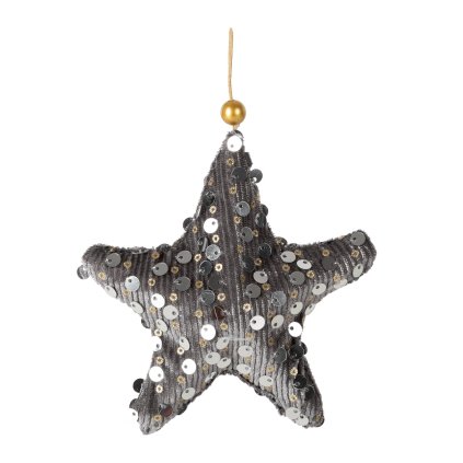 VIANOČNÁ DEKORÁCIA STAR SADA 12KS 11X11 CM STRIEBORNÁ