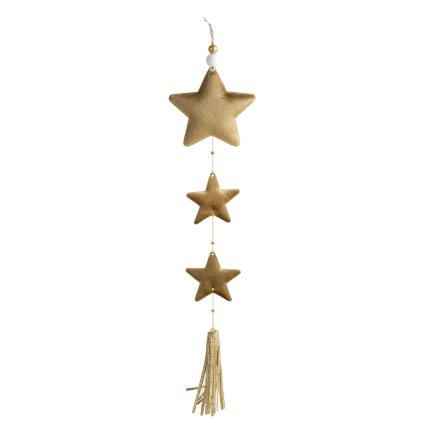 VIANOČNÁ DEKORÁCIA GOLD STAR SADA 12KS 9X47 CM ZLATÁ