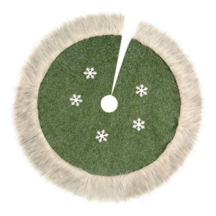 VIANOČNÁ SUKŇA POD STROMČEK SNOWFLAKE 100 CM ZELENÁ