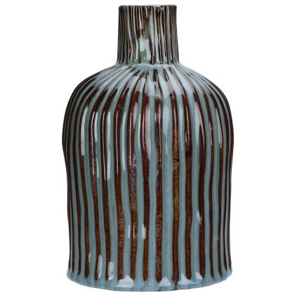 Porcelánová váza Stripes Grey 11,5x11,5x19 cm