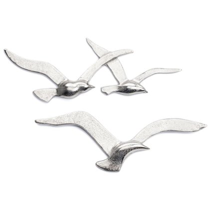 Kovová dekorácia na stenu Birds 13x35 cm + 12x40 cm