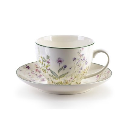 Porcelánová šálka s podšálkou Faccia Verde 250 ml