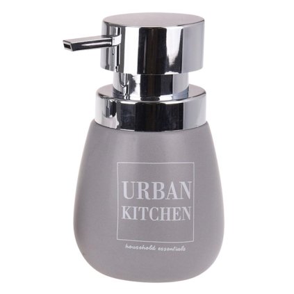 Dávkovač saponátu Urban, sivá/s chrómovými prvkami, 300 ml