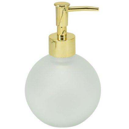Dávkovač mydla Globe, biela/so zlatými prvkami, 400 ml