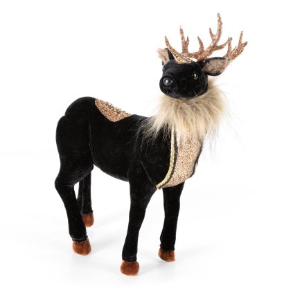 DEKORAČNÁ FIGÚRKA DEER 20X33 CM ČIERNA