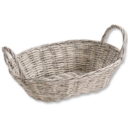 Košík na pečivo Oval Grey, 28x21 cm