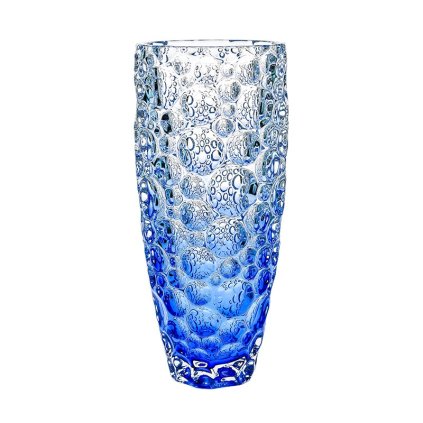 KRIŠTÁĽOVÁ VÁZA BOHEMIA JIHLAVA LISBOA OMBRE BLUE 350MM