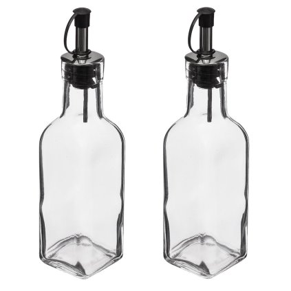 Sklenená fľaša na olej/ocot Twin 160 ml sada 2ks