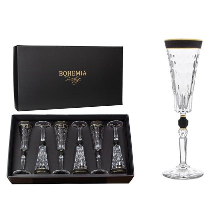 BOHEMIA PRESTIGE CONTE MODERN POHÁR NA ŠAMPANSKÉ 170ML SADA 6 KS