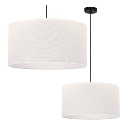 Závesné svietidlo Juta, 1x biele jutové tienidlo, (fi 45cm), b
