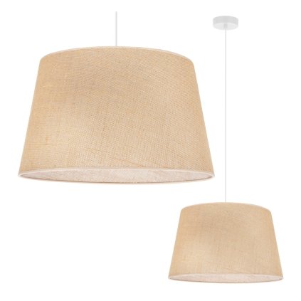 Závesné svietidlo Juta, 1x jutové tienidlo, (fi 44cm), w