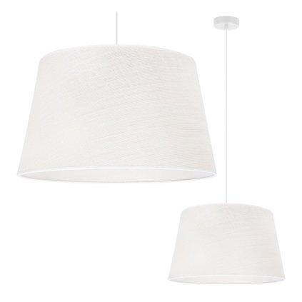 Závesné svietidlo Juta, 1x biele jutové tienidlo, (fi 44cm), w