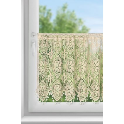 KRÁTKA ZÁCLONA NA PÁSKE MOLY 150X60 CM SVETLOBÉŽOVÁ