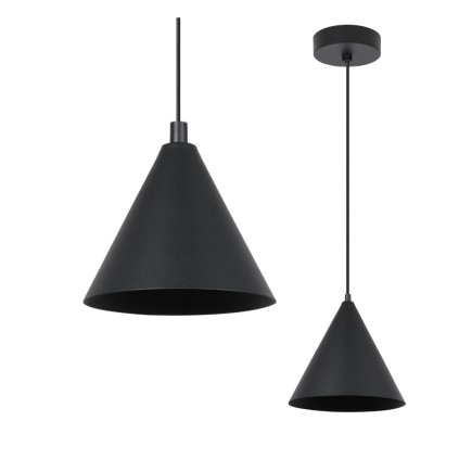 Závesné svietidlo Soho, 1x čierne kovové tienidlo, (fi 14cm)