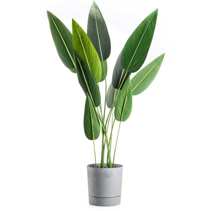 PLASTOVÝ KVETINÁČ AZALEA 22,5X23,5 CM IMITÁCIA BETÓNU SIVÁ