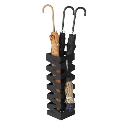 Kovový stojan na dáždniky Loft Black, 49x15,5 cm