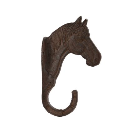 Liatinový držiak na kvetináč Horse, 5,5x20 cm, hnedá