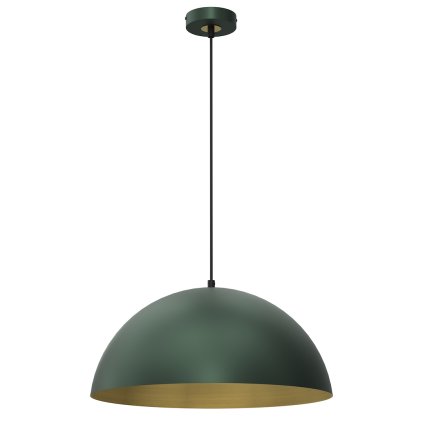 Závesné svietidlo Beta, 1x zlaté/zelené kovové tienidlo, (fi 45cm), gr/g