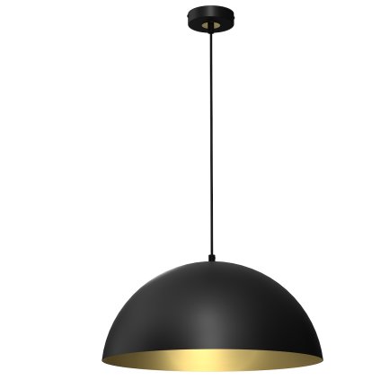 Závesné svietidlo Beta, 1x zlaté/čierne kovové tienidlo, (fi 45cm), b