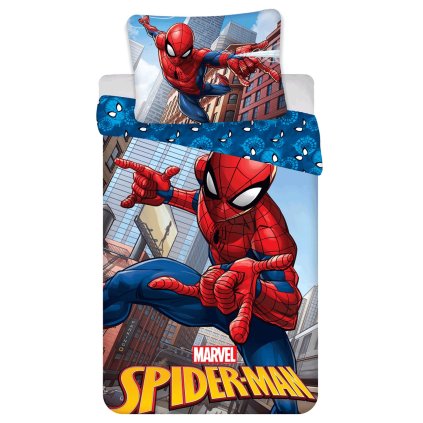 DETSKÉ BAVLNENÉ OBLIEČKY SPIDERMAN 140X200 CM, 1KS 70X90 CM VZOROVANÉ