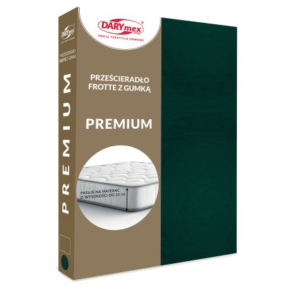 FROTÉ PRESTIERADLO PREMIUM 130X200 CM TMAVOZELENÉ
